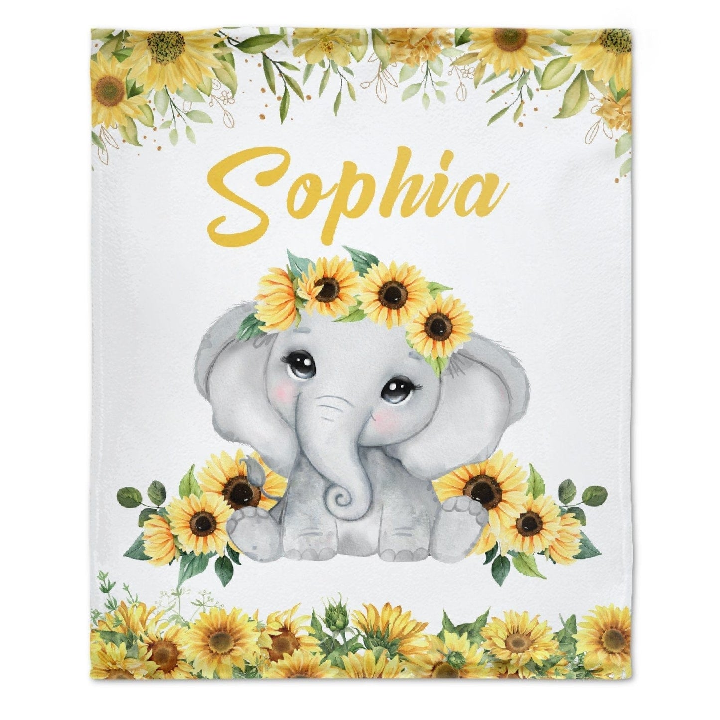 Personalized Custom Name Newborn Baby Blanket