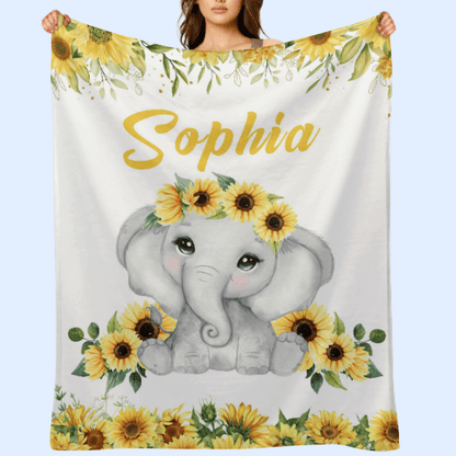 Personalized Custom Name Newborn Baby Blanket