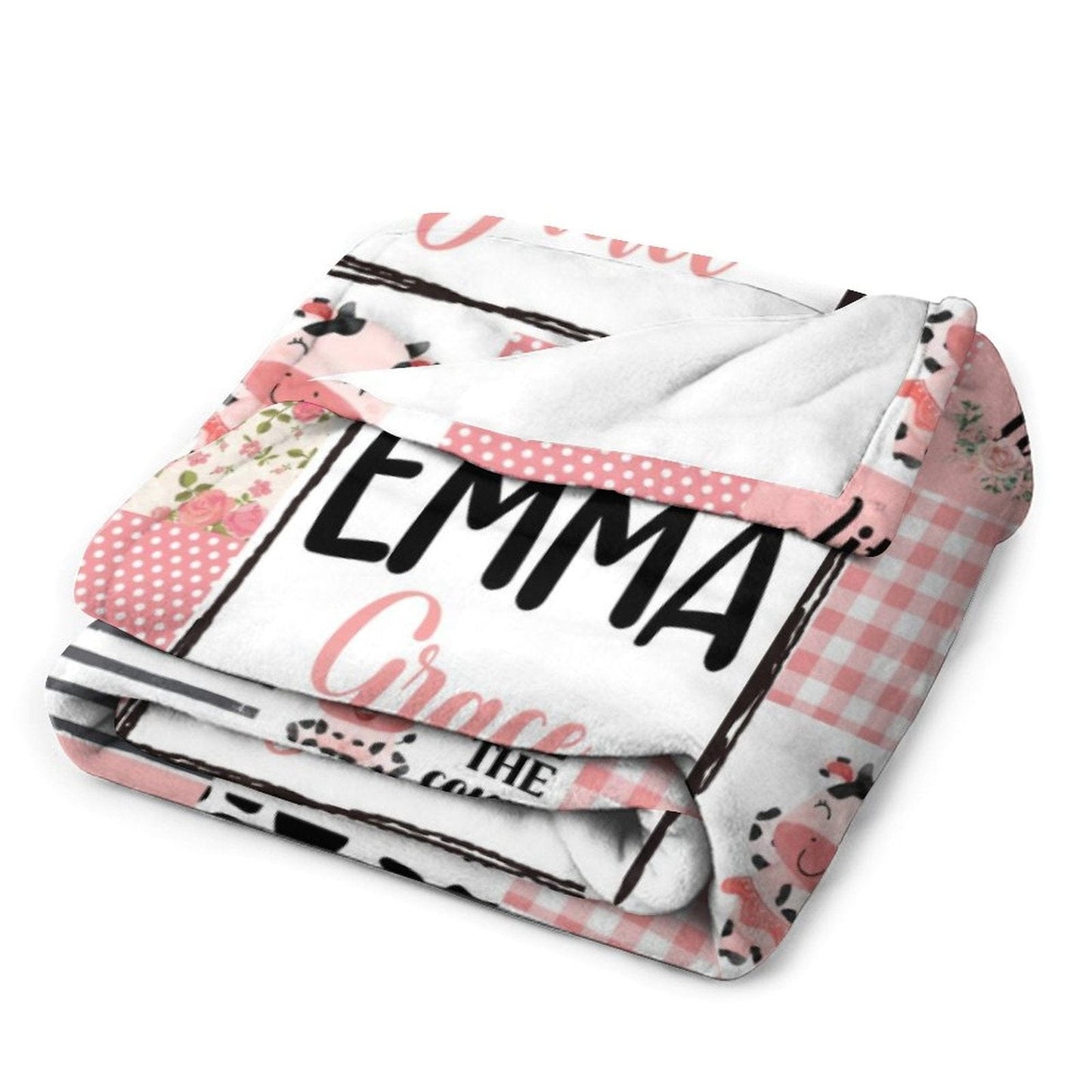 Personalized Custom Name Animal Print Baby Blanket