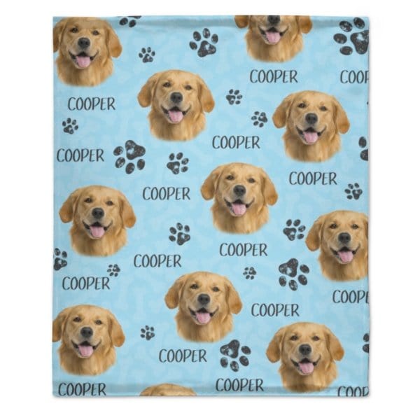 Colorful Upload Pet Image - Gift For Dog Lovers - Personalized Blanket - Virudhaka