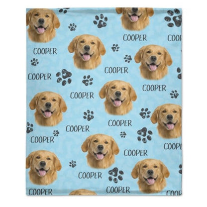 Colorful Upload Pet Image - Gift For Dog Lovers - Personalized Blanket - Virudhaka